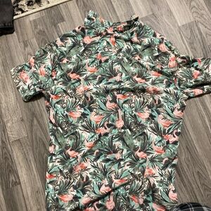 Goodfellow & Co Green and Pink Casual Button Down Shirt